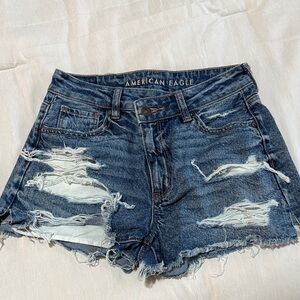 American Eagle Outfitters Ripped Jean Mom Shorts